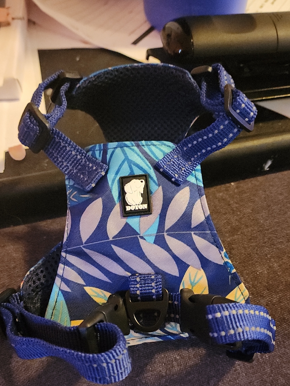 Kids Blue Floral Harness - Adjustable Blue Child Safety Harness